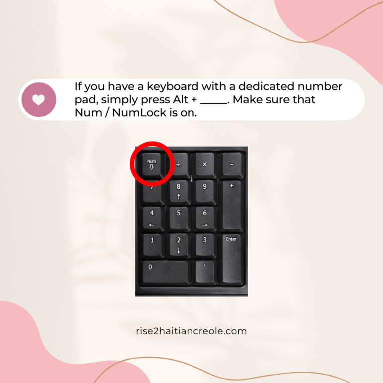 Haitian Creole accent marks keyboard shortcuts