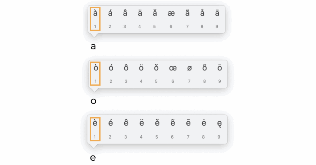 mac computer iphone accent marks